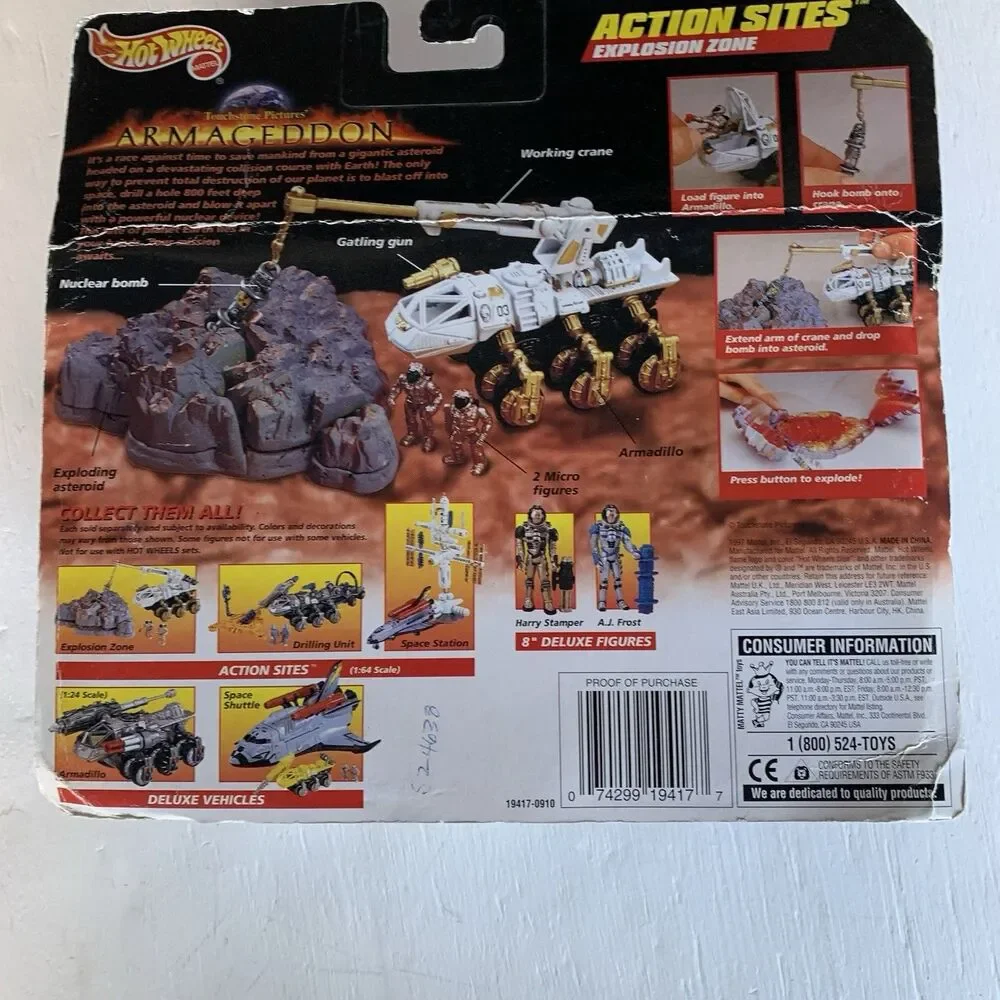 Mattel Hot Wheels Armageddon Movie 1997 Action Sites Explosion Zone #19417 Rare